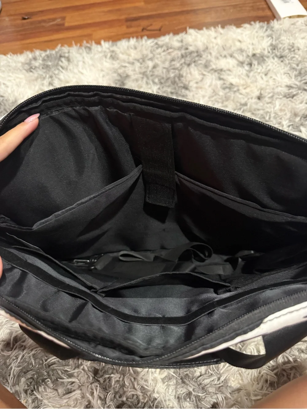 Large Cow Print Computer Case Bag W/ Strap and Storage